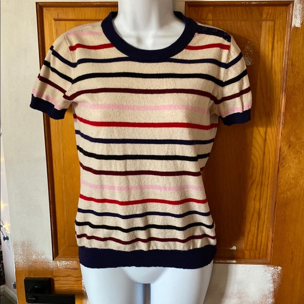LAST DAY - Modcloth Cream Ringer Tee - Size S